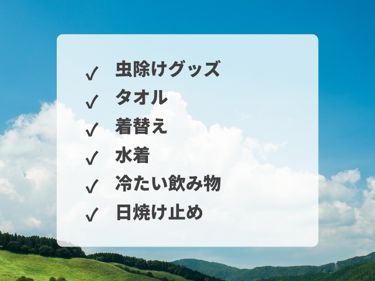 GLAMPICKS編集部がおすすめする夏の持ち物リスト
