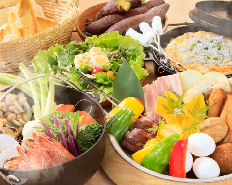 ゆとりろグランピングガーデン熱海伊豆山 地元食材を使用したお料理 写真