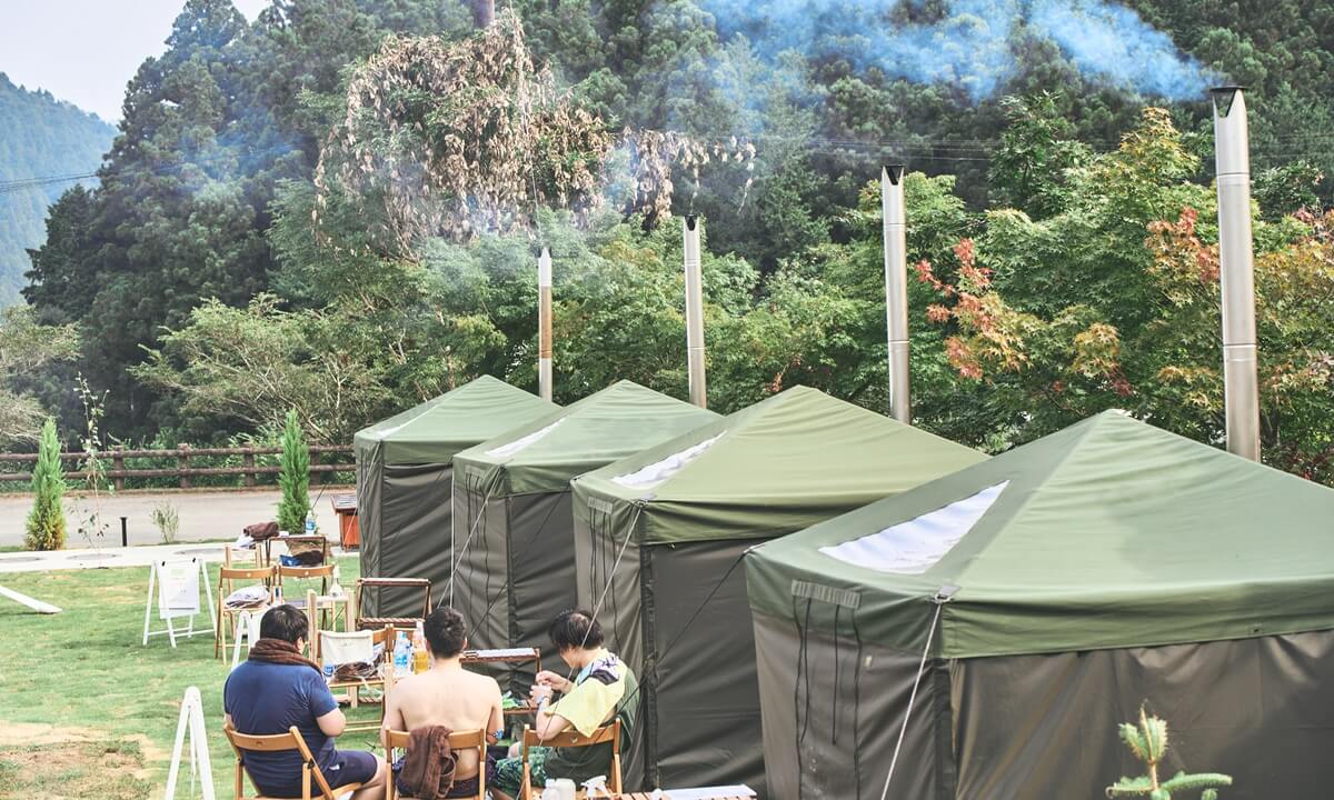 ノーラ名栗のテントサウナの風景