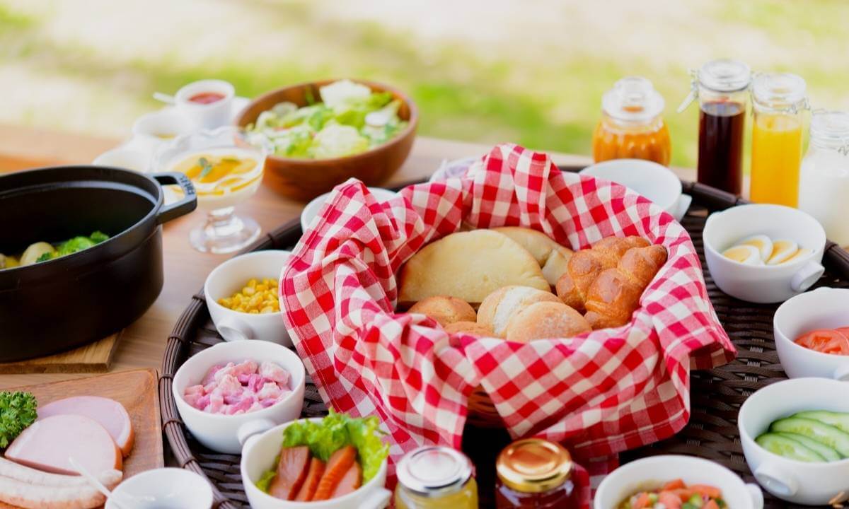 室蘭グランピングの朝食