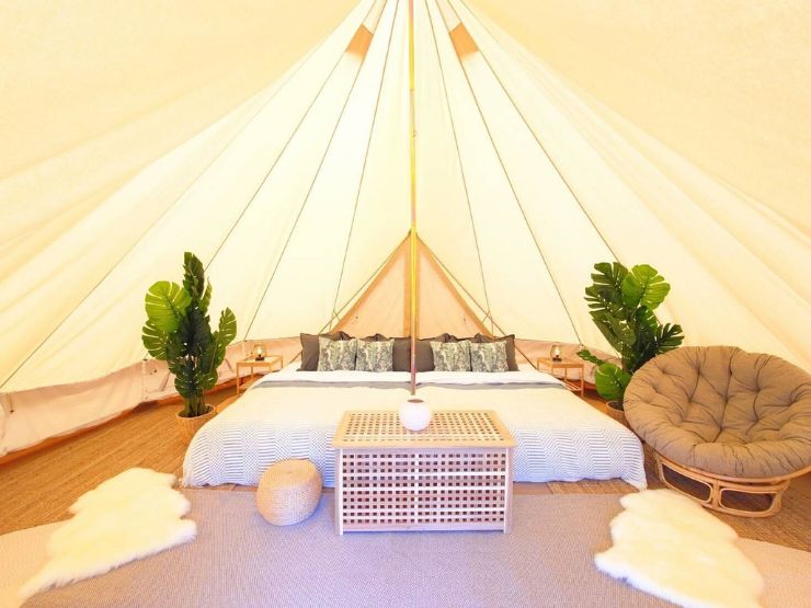 ザランタンひたち大宮のベルテント内装