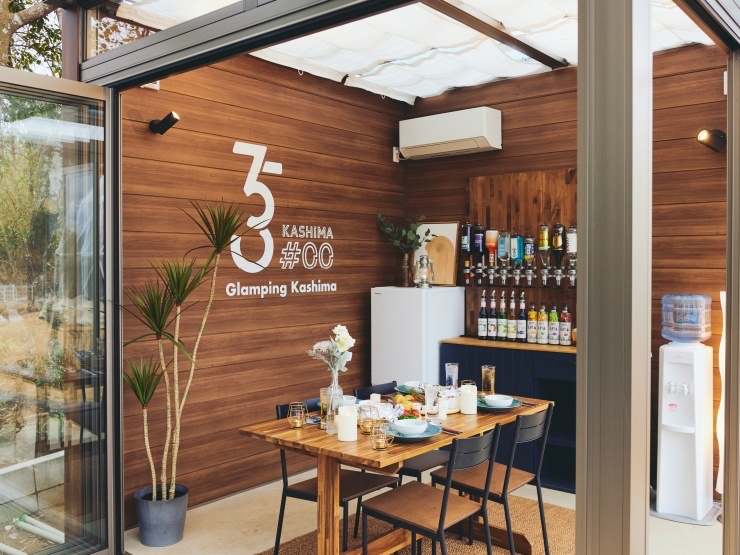 防虫対策に暑さ・寒さ対策にこだわったお食事スペース