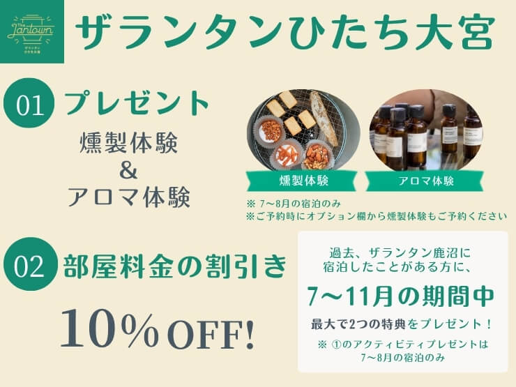 ザランタンひたち大宮のダブルステイ特典