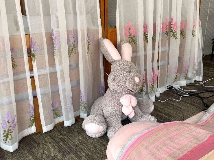 新潟県やひこYYパークのうさぎドームの大きいウサギさん