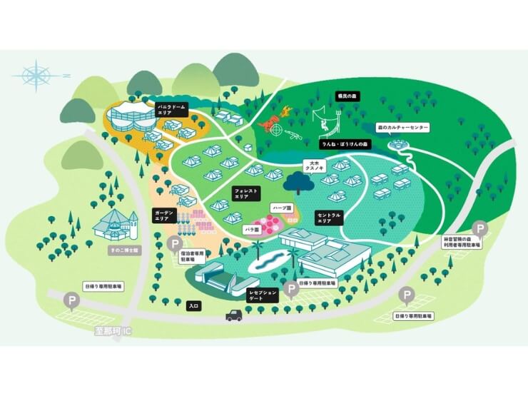 THE BOTANICAL RESORT 林音の施設内マップ