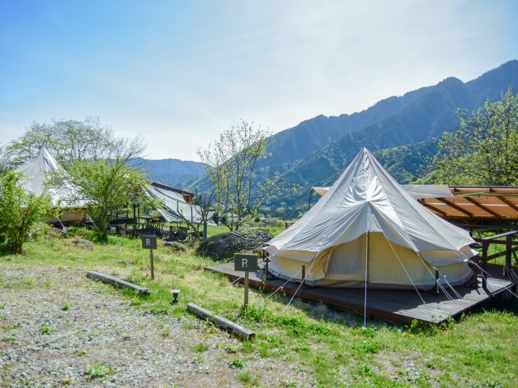自然豊かな名古曽町にあるties Camp Ground Nagiso